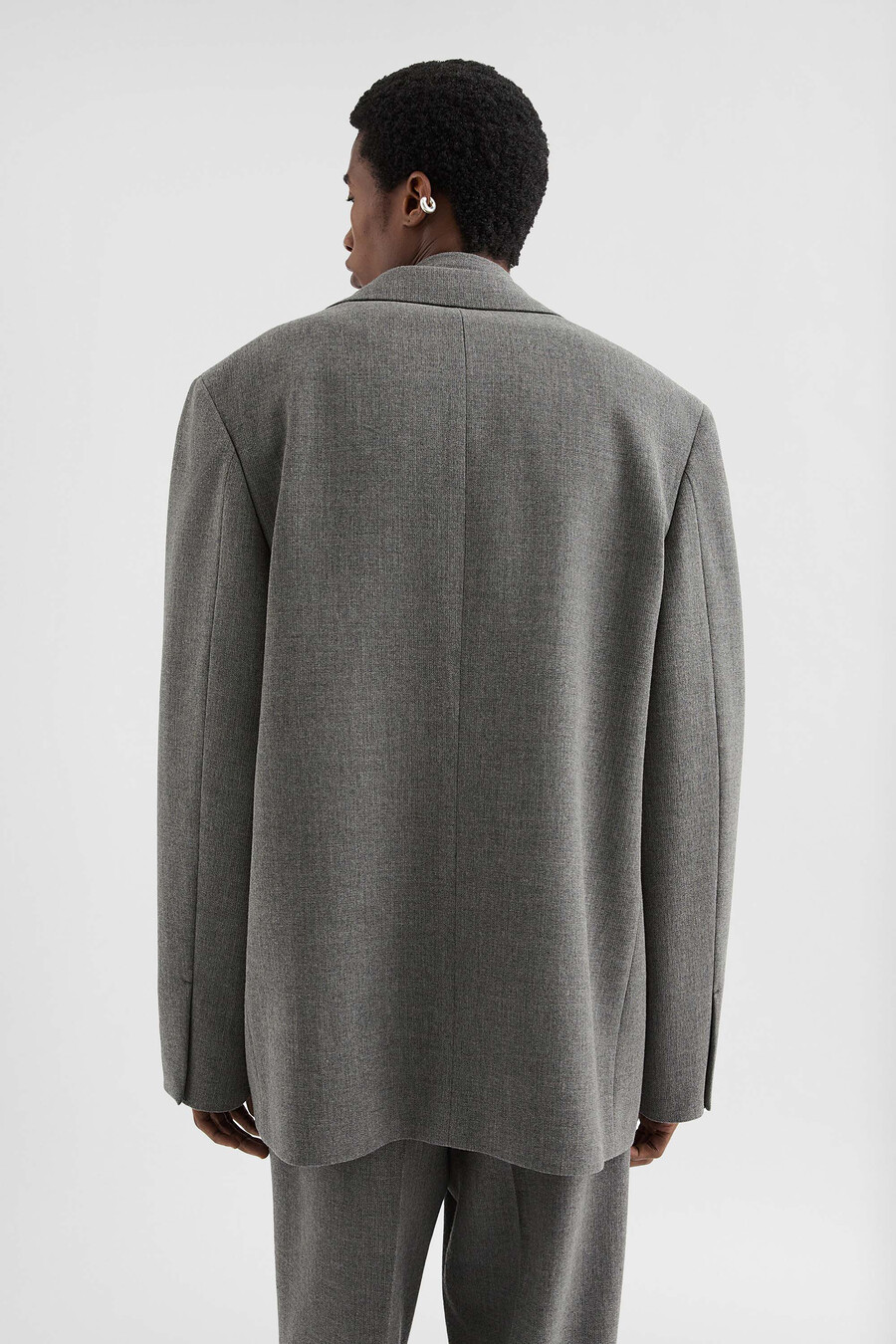taillierter blazer aus woll-canvas
